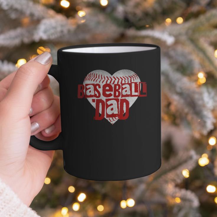 Baseball Dad Heart For Baseball Lovers Baseball Father's Day Graphic Print Coffee Mug Baseball Dad Heart For Baseball Lovers Baseball Father's Day Graphic Print Coffee Mug