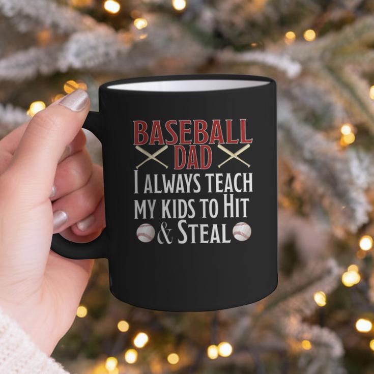 Baseball Dad Hit And Steal Ballpark Father Graphic Print Coffee Mug Baseball Dad Hit And Steal Ballpark Father Graphic Print Coffee Mug