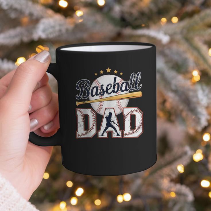 Baseball Dad Player Cool Retro Sports Fan Father's Day Graphic Print Coffee Mug