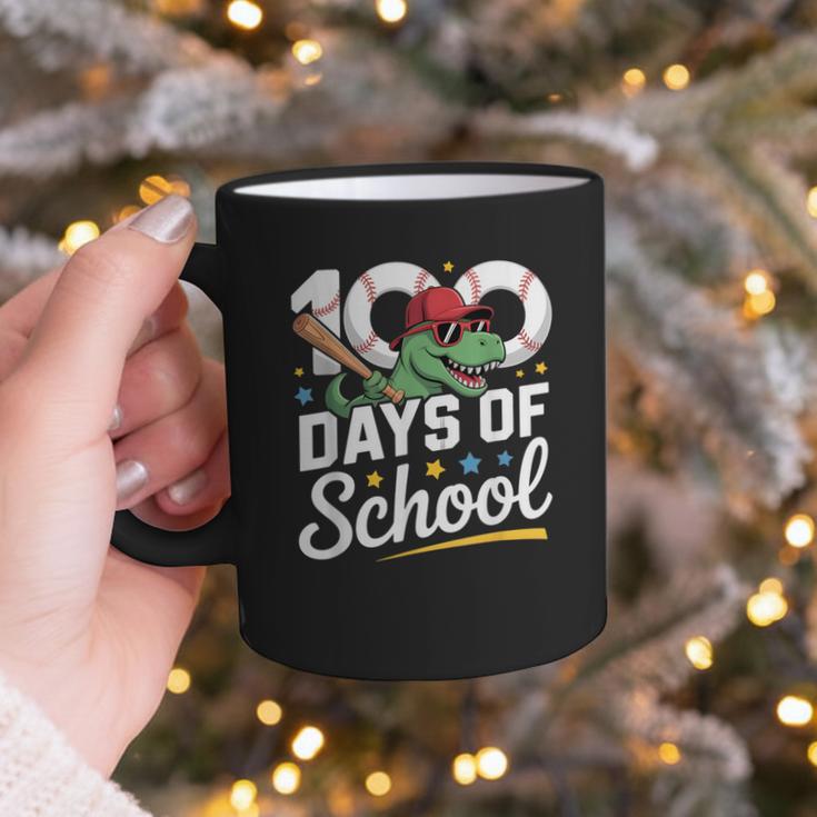 Baseball Dinosaur 100 Days Of School Kids Theme Graphic Print Coffee Mug