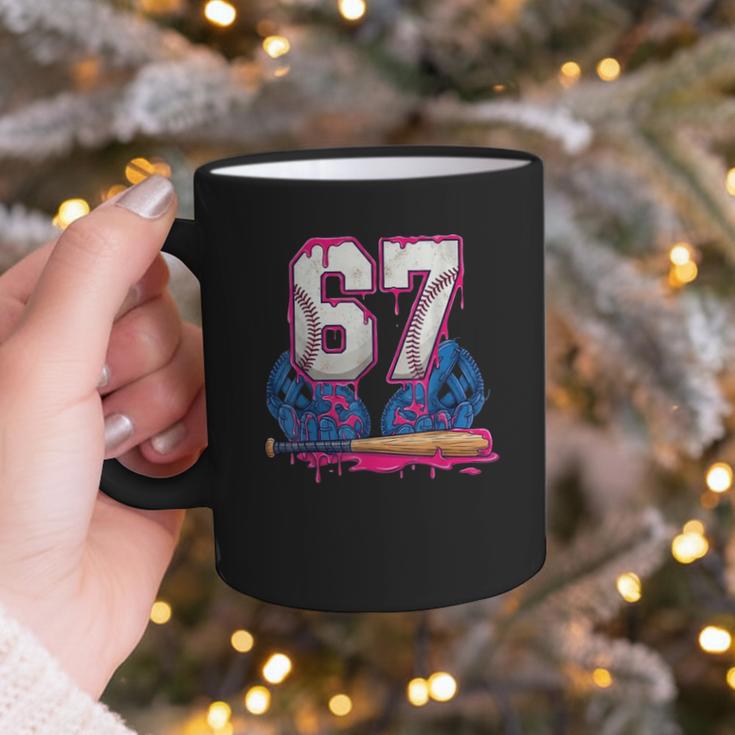 Baseball Drip 67 Meme Six Seven 6-7 Gen Alpha Slang Graphic Print Coffee Mug