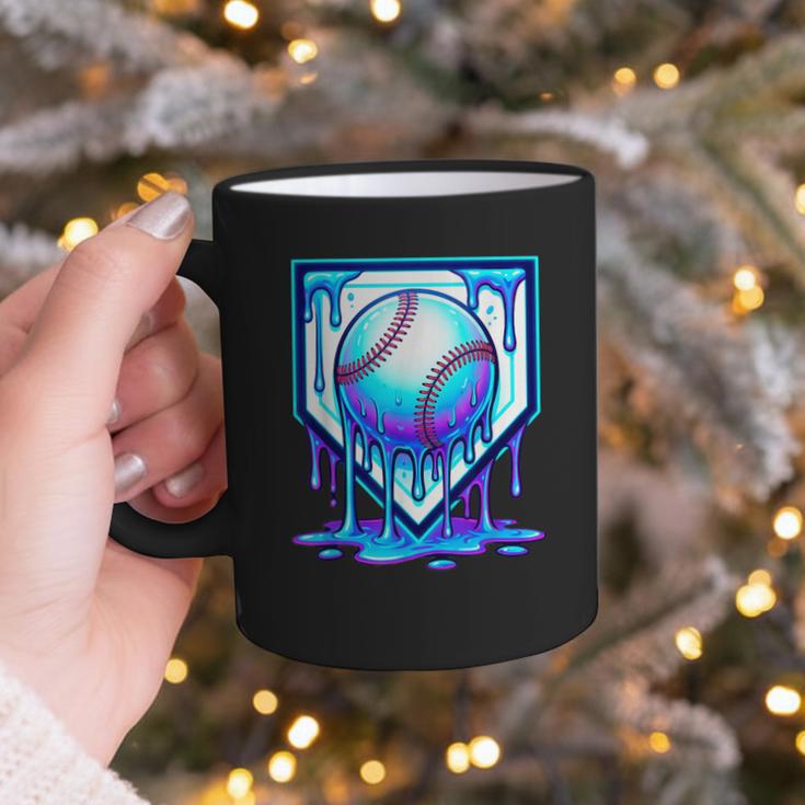 Baseball Drip Ice Cream Blue Glow Melt Ball Graphic Graphic Print Coffee Mug Baseball Drip Ice Cream Blue Glow Melt Ball Graphic Graphic Print Coffee Mug