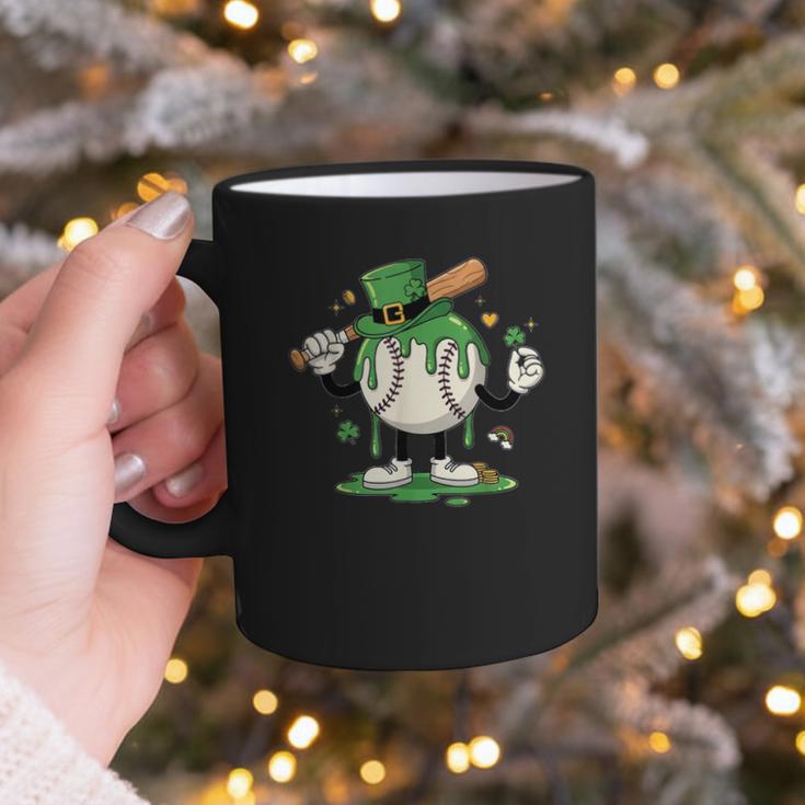 Baseball Drip Ice Cream Boys Kids Shamrock St Patricks Day Graphic Print Coffee Mug