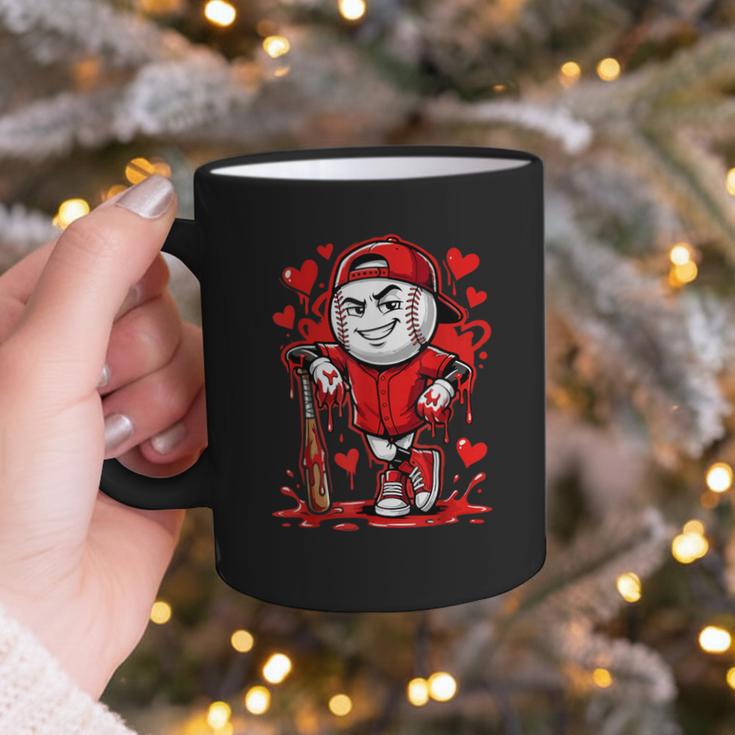 Baseball Drip Icecream Heart Red Valentine Day Boys Kids Graphic Print Coffee Mug Baseball Drip Icecream Heart Red Valentine Day Boys Kids Graphic Print Coffee Mug