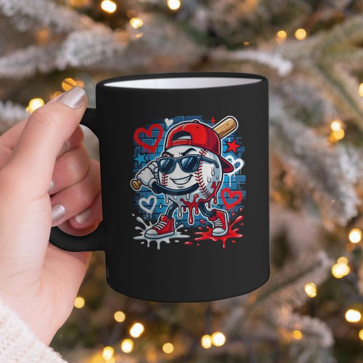 Baseball Drip Icecream Heart Valentine Day Boys Kids Red Graphic Print Coffee Mug Baseball Drip Icecream Heart Valentine Day Boys Kids Red Graphic Print Coffee Mug
