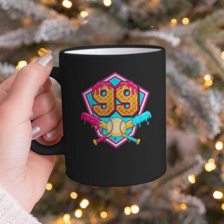 Baseball Drip Jersey Number 99 For Players & 99th Birthday Graphic Print Coffee Mug Baseball Drip Jersey Number 99 For Players & 99th Birthday Graphic Print Coffee Mug