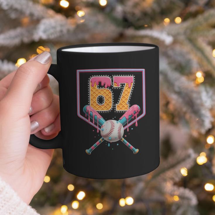 Baseball Drip Number 67 Fun Six Seven 6 7 Meme Graphic Print Coffee Mug Baseball Drip Number 67 Fun Six Seven 6 7 Meme Graphic Print Coffee Mug