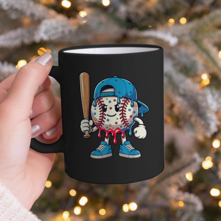 Baseball Drippy Style Apparel For Boys Youth Cool Baseball Graphic Print Coffee Mug