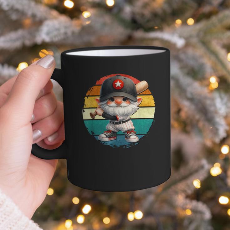Baseball Grandpa Gnome On A Retro Sunset For Baseball Dad Graphic Print Coffee Mug Baseball Grandpa Gnome On A Retro Sunset For Baseball Dad Graphic Print Coffee Mug