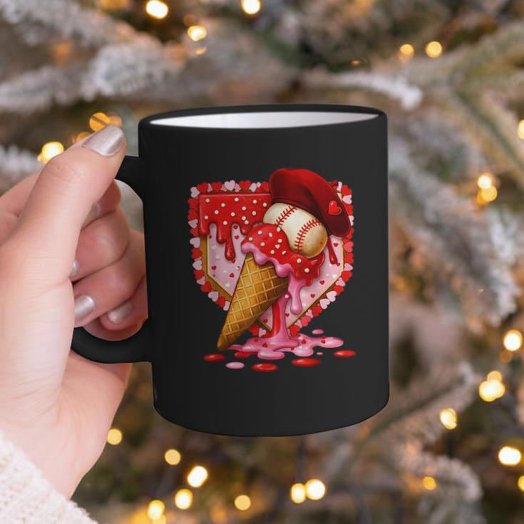 Baseball Heart Valentine Baseball Ice Cream Drip Boys Girls Graphic Print Coffee Mug Baseball Heart Valentine Baseball Ice Cream Drip Boys Girls Graphic Print Coffee Mug