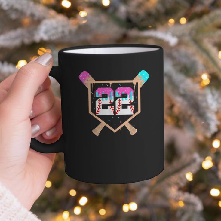 Baseball Ice Cream Drip Number 22 Player 22nd Birthday Graphic Print Coffee Mug Baseball Ice Cream Drip Number 22 Player 22nd Birthday Graphic Print Coffee Mug