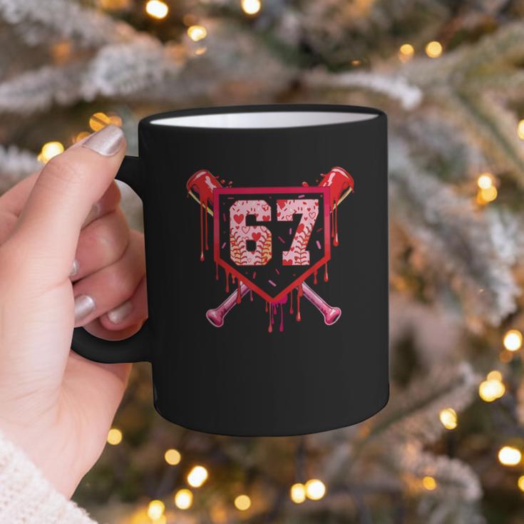 Baseball Ice Cream Drip Number 67 Meme Valentine Couple Love Graphic Print Coffee Mug Baseball Ice Cream Drip Number 67 Meme Valentine Couple Love Graphic Print Coffee Mug