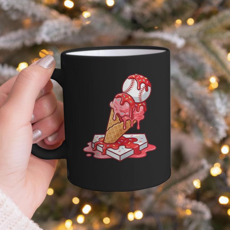 Baseball Ice Cream Drip Youth Strawberry Baseball Red Graphic Print Coffee Mug Baseball Ice Cream Drip Youth Strawberry Baseball Red Graphic Print Coffee Mug