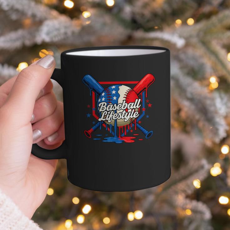Baseball Life Style 101 Apparel Youth Drip Baseball Graphic Print Coffee Mug