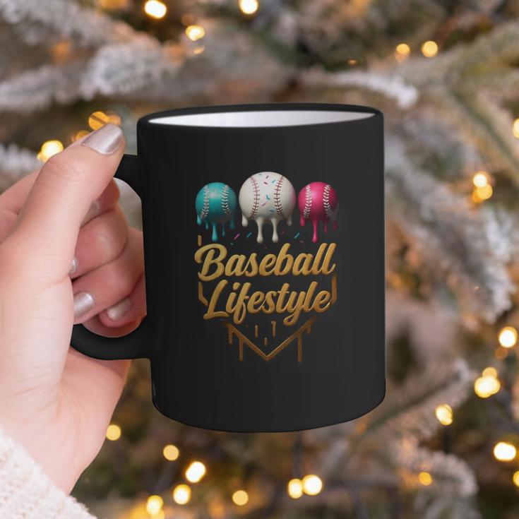 Baseball Lifestyle Drip Graphic Print Coffee Mug
