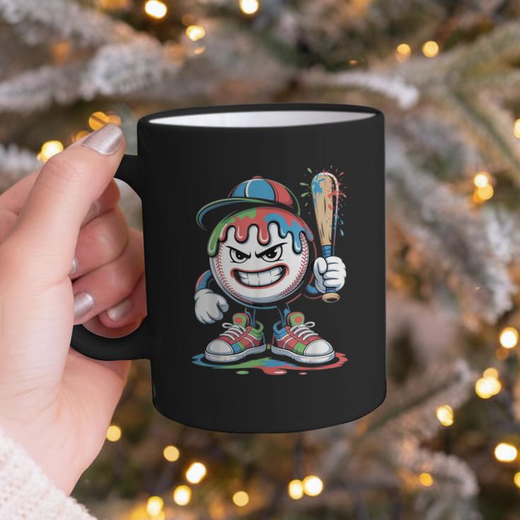Baseball Mascot Attitude Graffiti Splash Bat Cap Graphic Print Coffee Mug Baseball Mascot Attitude Graffiti Splash Bat Cap Graphic Print Coffee Mug
