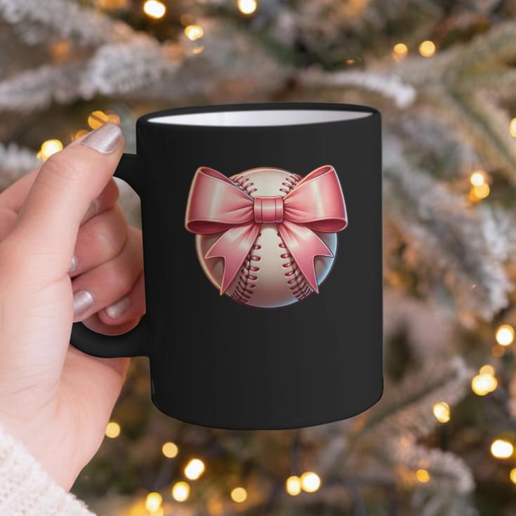 Baseball Mom Coquette Pink Bow Baseball Mom Graphic Print Coffee Mug Baseball Mom Coquette Pink Bow Baseball Mom Graphic Print Coffee Mug