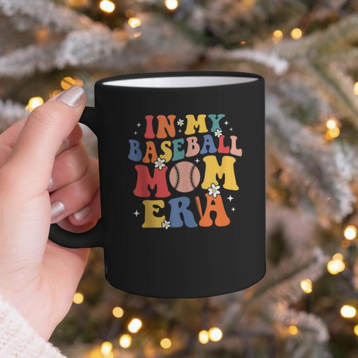 In My Baseball Mom Era Cute Mommy Groovy Graphic Print Coffee Mug
