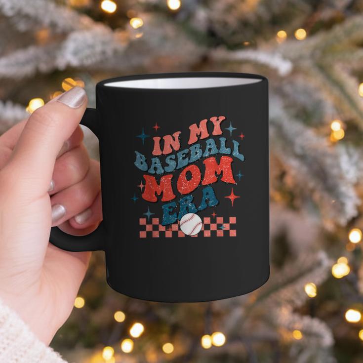 In My Baseball Mom Era Groovy Mom Baseball Mama Mother's Day Graphic Print Coffee Mug