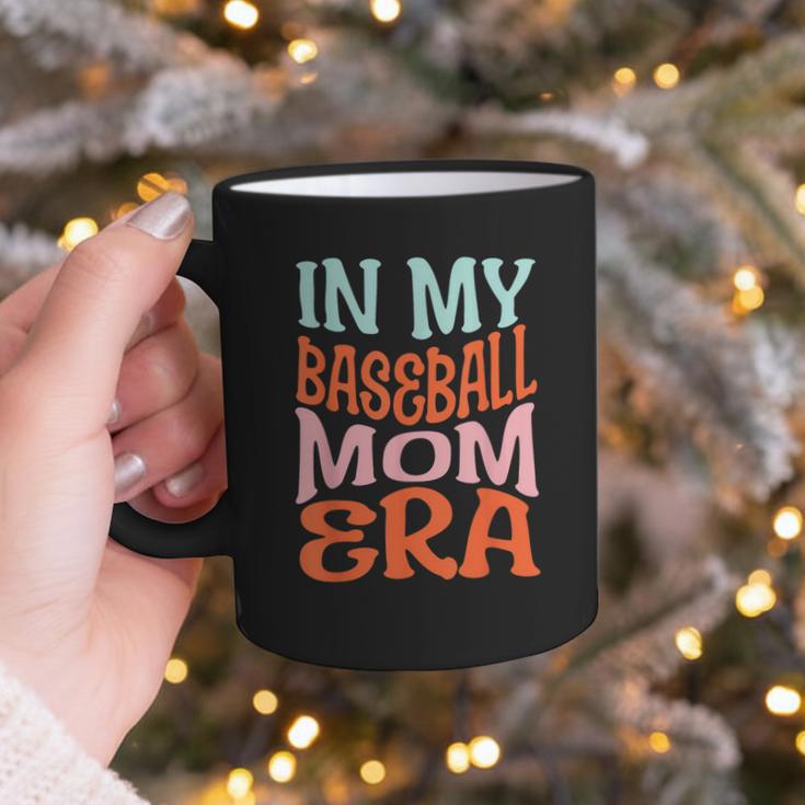 In My Baseball Mom Era Lover Groovy Retro Mother's Day Graphic Print Coffee Mug