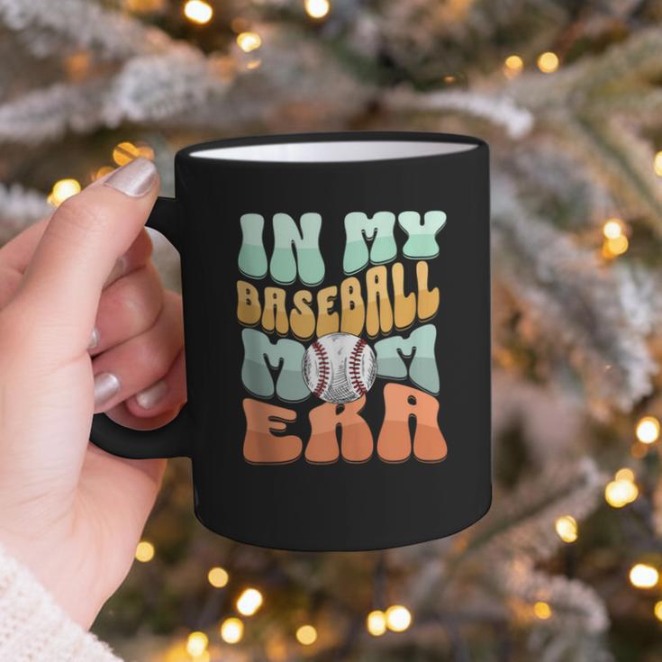 In My Baseball Mom Era Retro Groovy Style Sports Mama Graphic Print Coffee Mug