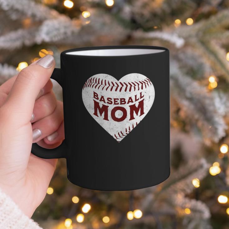 Baseball Mom Heart Love Mother's Day Game Day Support Graphic Print Coffee Mug