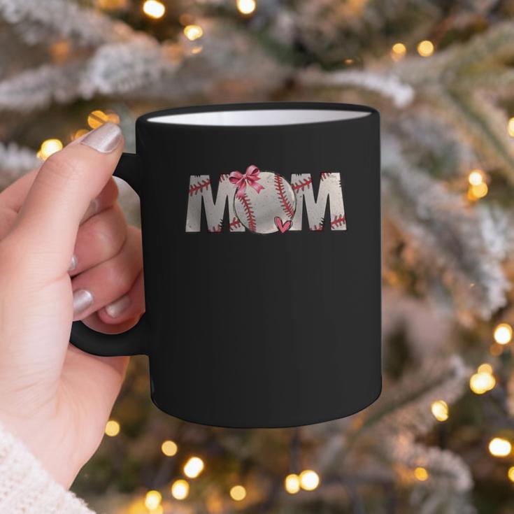 Baseball Mom With Pink Bow Graphic Print Coffee Mug Baseball Mom With Pink Bow Graphic Print Coffee Mug
