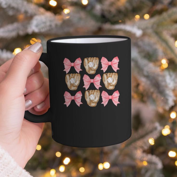 Baseball Mom Sister Tween Teen Girl Girly Pink Bow Preppy Graphic Print Coffee Mug