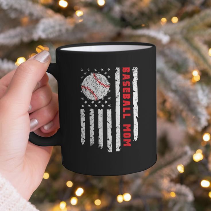 Baseball MOM USA American Flag Patriotic Mama Mother's Day For Women Kids Men Graphic Print Coffee Mug