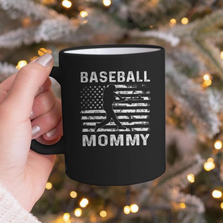 Baseball Mommy Mom USA Flag 4th Of July Graphic Print Coffee Mug