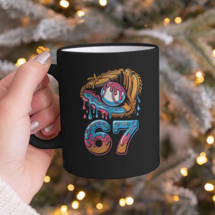 Baseball Player 67 Number 67th Sports Ice Cream Drip Graphic Print Coffee Mug