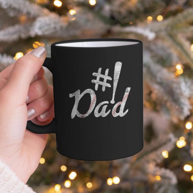Baseball Player Dad Papa Fathers Day Number One Baseball Dad Graphic Print Coffee Mug