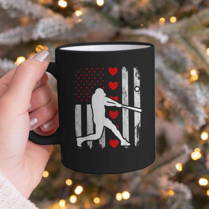 Baseball Silhouette Heart USA Flag Hearts American Boys Kids Graphic Print Coffee Mug Baseball Silhouette Heart USA Flag Hearts American Boys Kids Graphic Print Coffee Mug