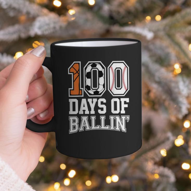 Baseball Soccer Basketball 100 Days Of School Graphic Print Coffee Mug Baseball Soccer Basketball 100 Days Of School Graphic Print Coffee Mug