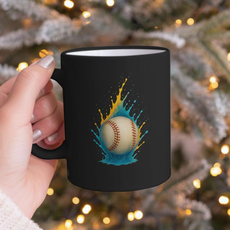 Baseball Splash Team Player For Kids Men Women Graphic Print Coffee Mug