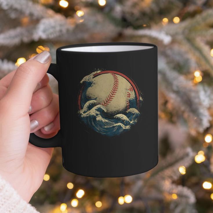 Baseball Waves Ocean Sports Baseball Fans Graphic Print Coffee Mug