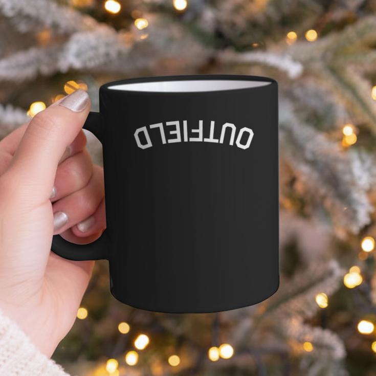 BaseballSoftball Upside Down Outfield Graphic Print Coffee Mug