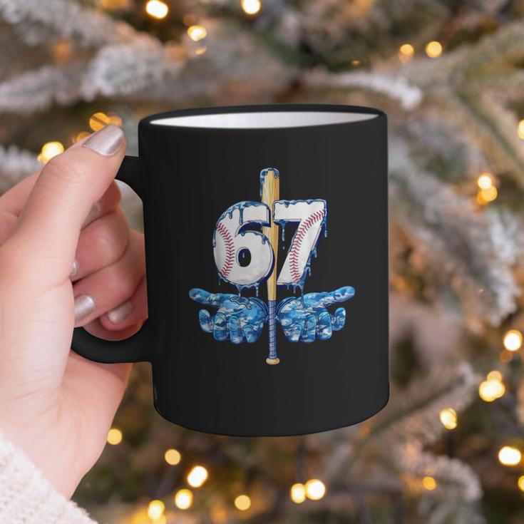 Blue Camo Baseball 67 Six Seven Camo Ice Cream Drip Boy Teen Graphic Print Coffee Mug