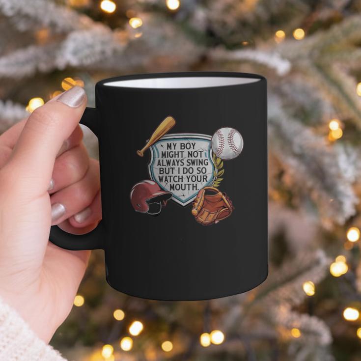 My Boy Might Not Always Swing Baseball Mom Graphic Print Coffee Mug My Boy Might Not Always Swing Baseball Mom Graphic Print Coffee Mug