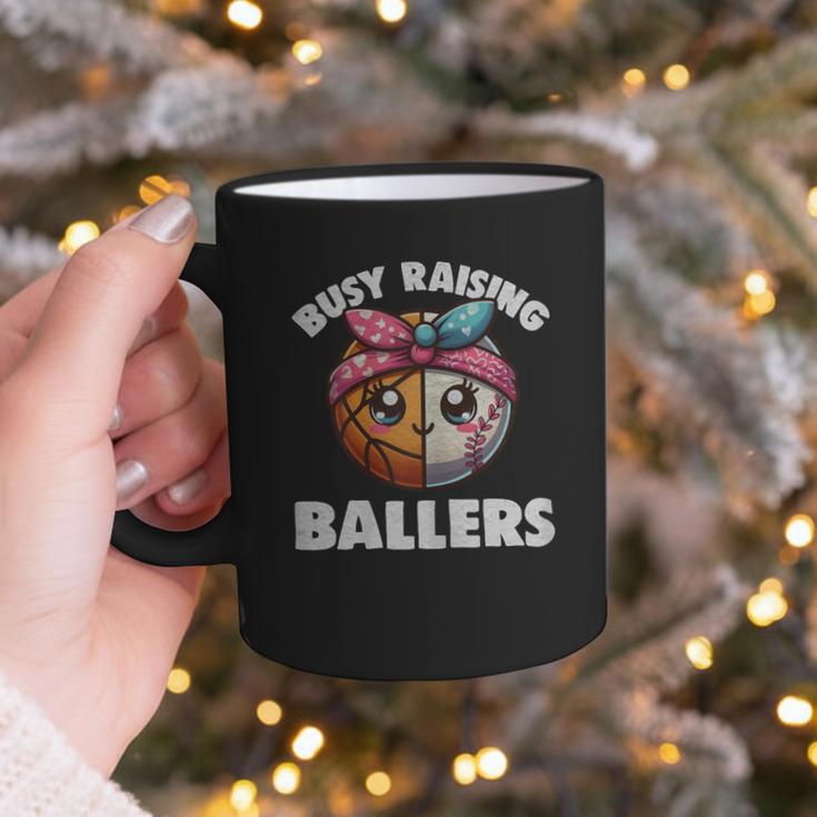 Busy Raising Ballers Basketball Baseball Mom For Women Graphic Print Coffee Mug Busy Raising Ballers Basketball Baseball Mom For Women Graphic Print Coffee Mug