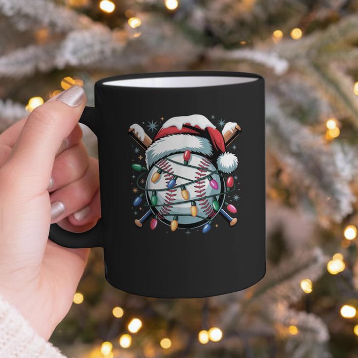 Christmas Baseball Boy Youth Kid Men Santa Hat Xmas Baseball Graphic Print Coffee Mug