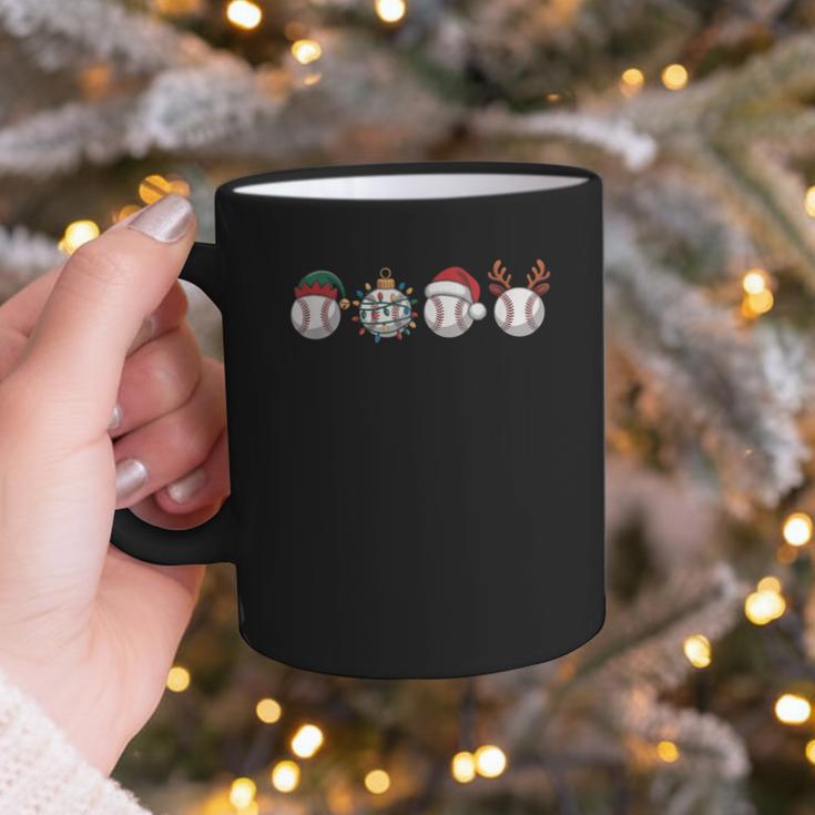 Christmas Baseball Player X-Mas Balls Graphic Print Coffee Mug