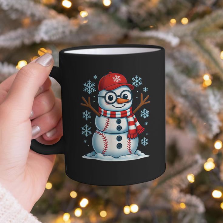 Christmas Baseball Snowman Xmas Pajamas Women Men Boys Graphic Print Coffee Mug