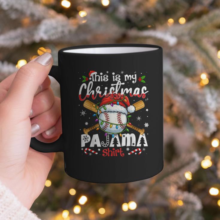 This Is My Christmas Pajama Shirt Baseball Xmas PJs Boys Men Graphic Print Coffee Mug This Is My Christmas Pajama Shirt Baseball Xmas PJs Boys Men Graphic Print Coffee Mug
