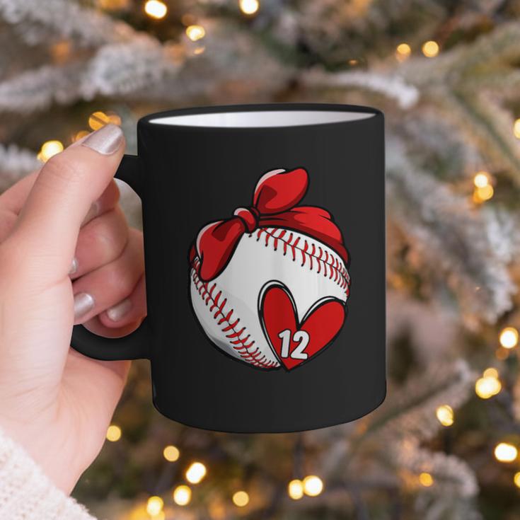 Custom Baseball Mom Number 12 Heart For Mom Mommy Graphic Print Coffee Mug Custom Baseball Mom Number 12 Heart For Mom Mommy Graphic Print Coffee Mug
