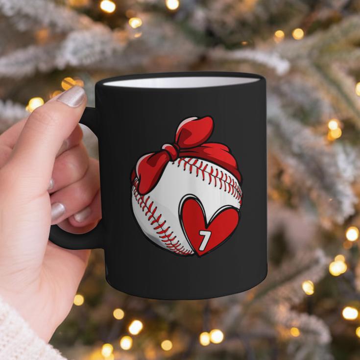 Custom Baseball Mom Number 7 Heart For Mom Mommy Graphic Print Coffee Mug Custom Baseball Mom Number 7 Heart For Mom Mommy Graphic Print Coffee Mug