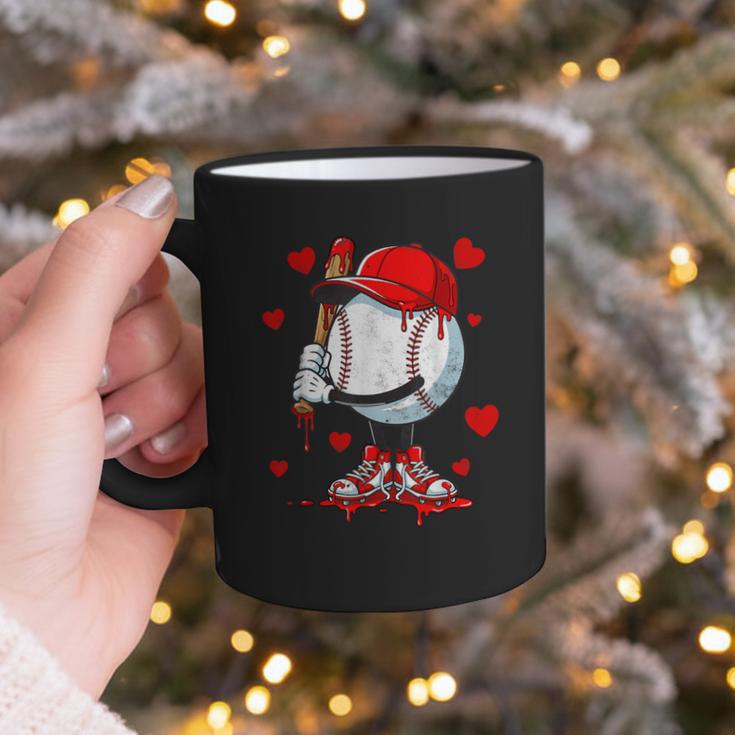 Cute Dripping Baseball Lover Valentines Day Boys Kids Graphic Print Coffee Mug