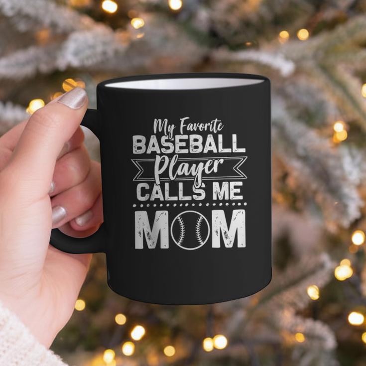 Cute My Favorite Baseball Player Calls Me Mom Baseball Moms Graphic Print Coffee Mug Cute My Favorite Baseball Player Calls Me Mom Baseball Moms Graphic Print Coffee Mug