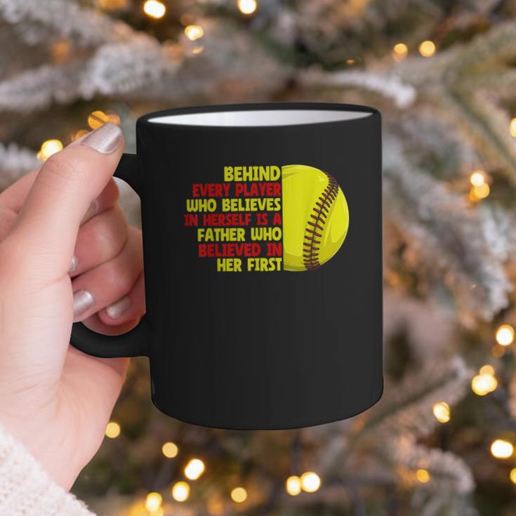 Dad Of Ballers Behind Every Softball Player Baseball Dads Graphic Print Coffee Mug