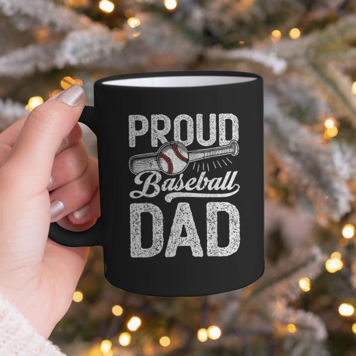 Dad Baseball For Men Proud Baseball Dad & Son Graphic Print Coffee Mug
